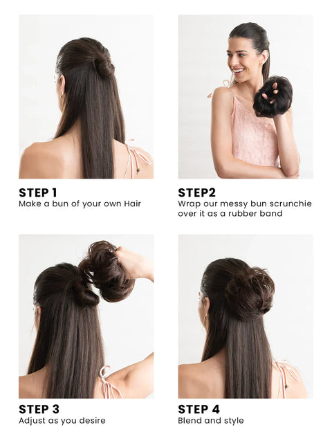 PREMIUM MESSY BUN HAIR SCRUNCHIES - IMPORTED