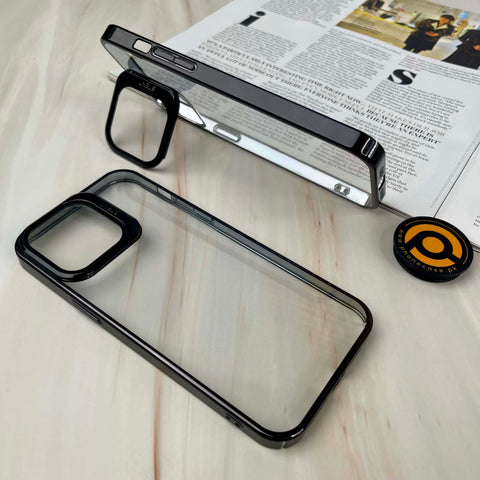 Invisible Kickstand Clear iPhone Case With Lens Protector
